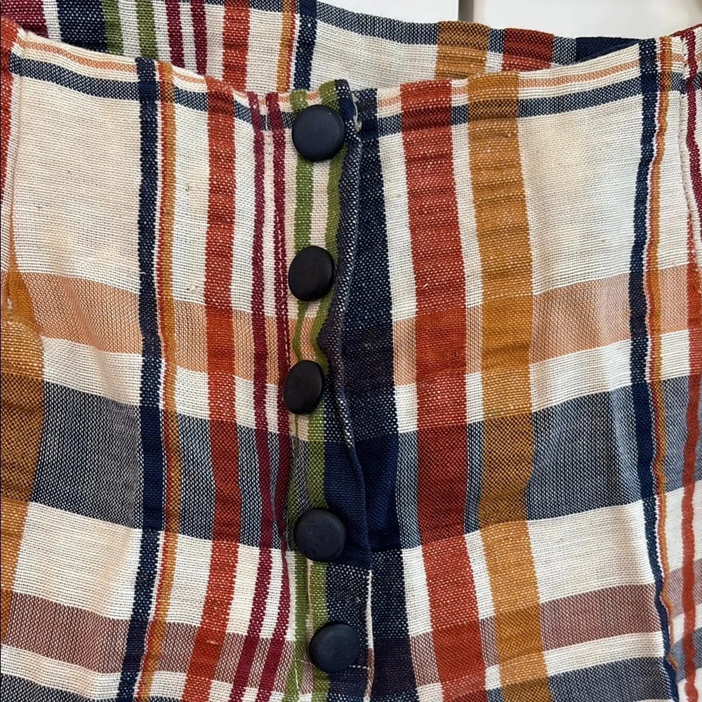 Vintage 1970’s custom sewn/ handmade plaid seersucker jacket & bell bottoms 2P - Picture 9 of 12